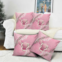 Hawaii Maui Island Flowers Lei Pillow Cover Lokelani Rose Pink