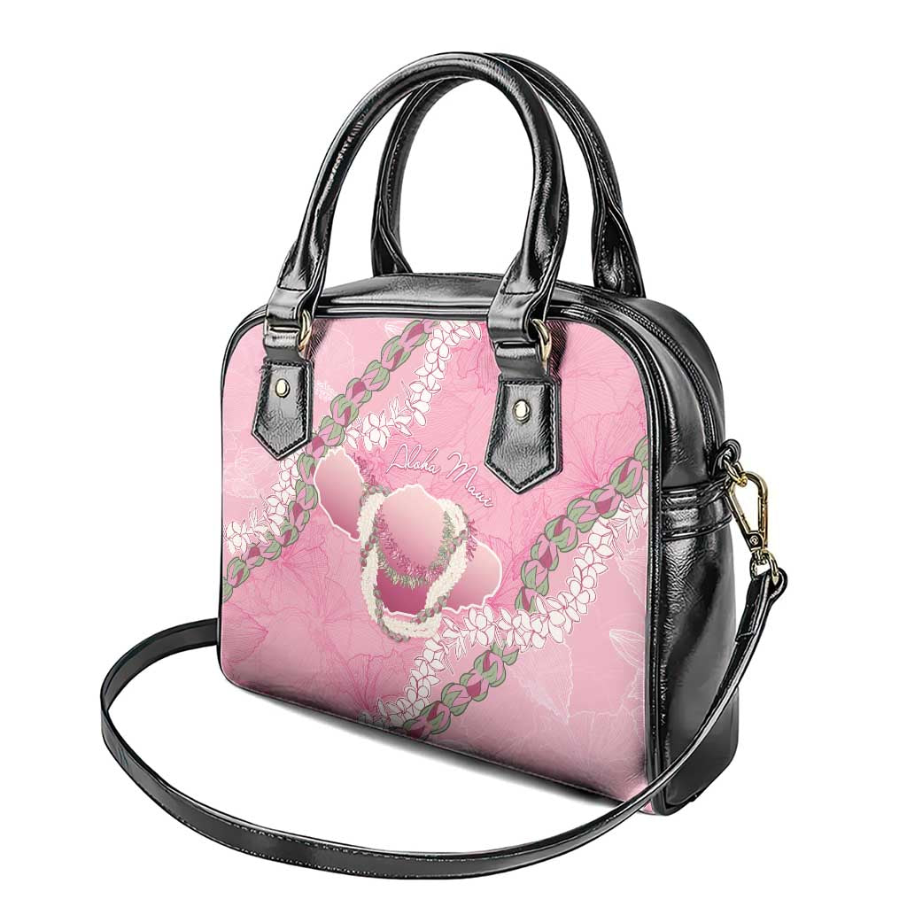 Hawaii Maui Island Flowers Lei Shoulder Handbag Lokelani Rose Pink