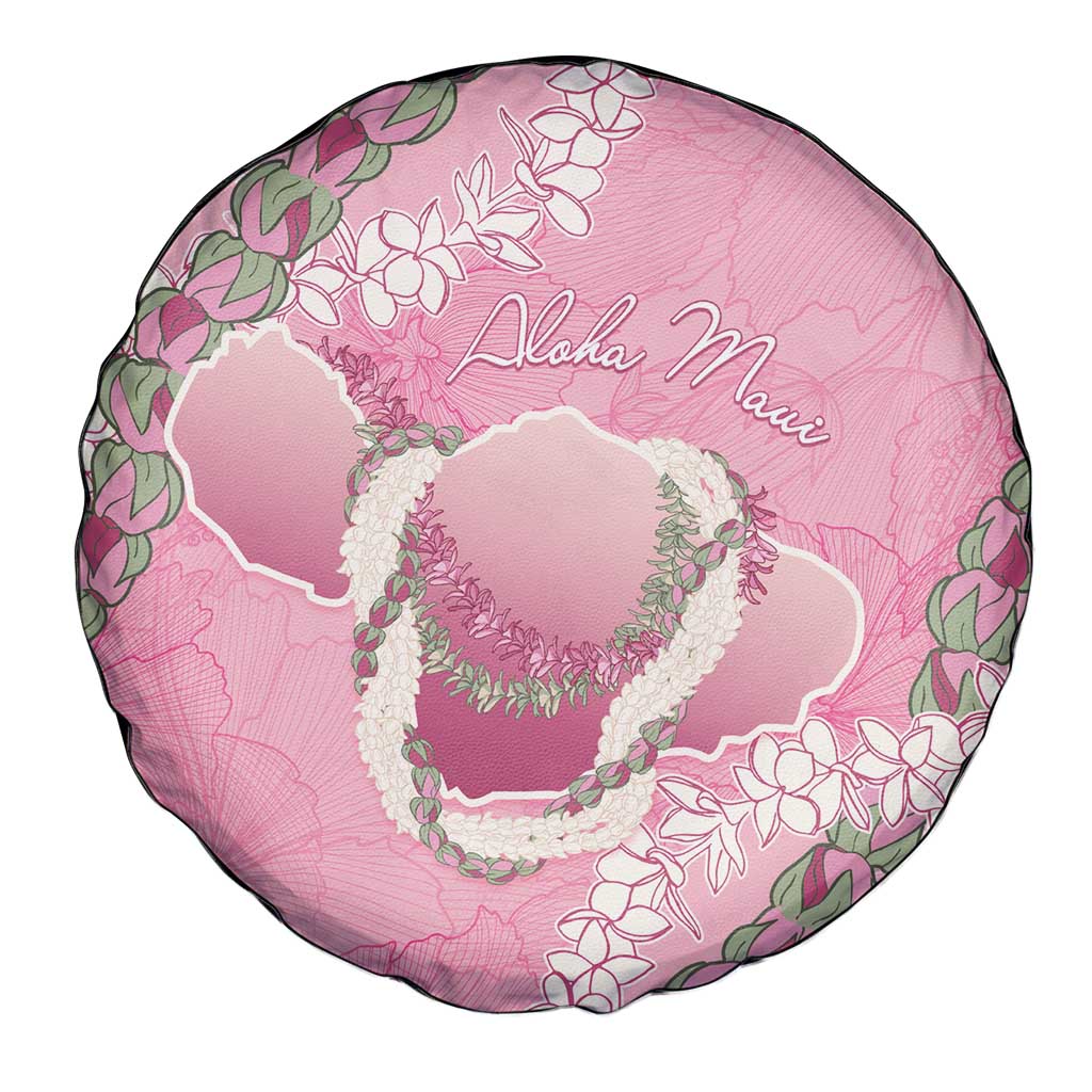 Hawaii Maui Island Flowers Lei Spare Tire Cover Lokelani Rose Pink