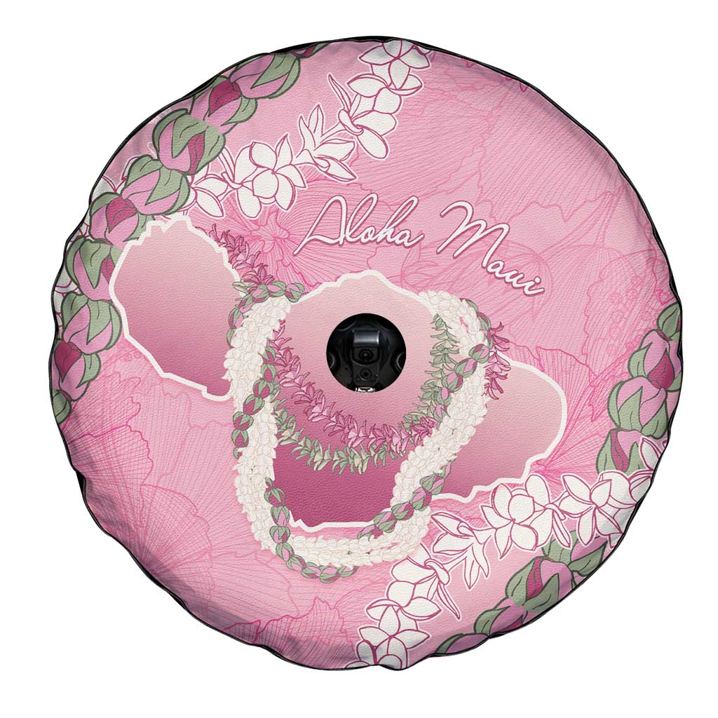 Hawaii Maui Island Flowers Lei Spare Tire Cover Lokelani Rose Pink