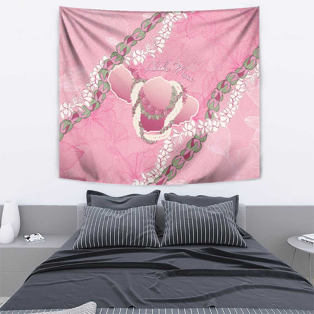 Hawaii Maui Island Flowers Lei Tapestry Lokelani Rose Pink