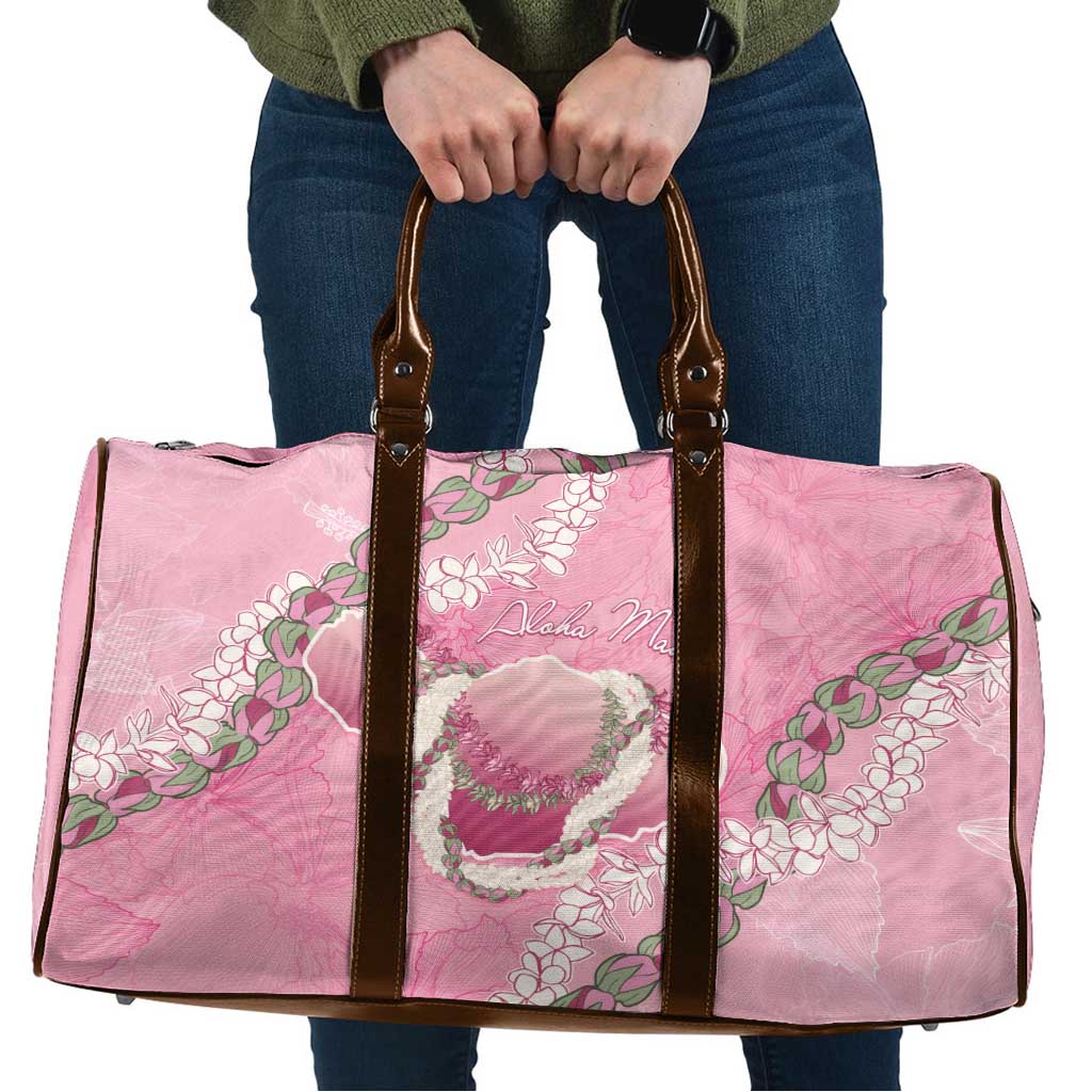 Hawaii Maui Island Flowers Lei Travel Bag Lokelani Rose Pink LT7 Pink - Polynesian Pride