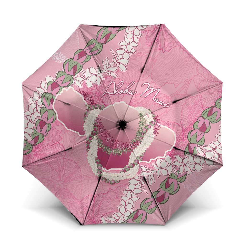 Hawaii Maui Island Flowers Lei Umbrella Lokelani Rose Pink