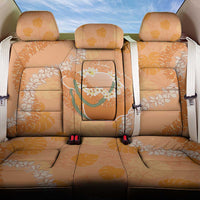 Hawaii Lanai Island Flowers Lei Back Car Seat Cover Orange Kaunaoa Mix Maile LT7 One Size Orange - Polynesian Pride
