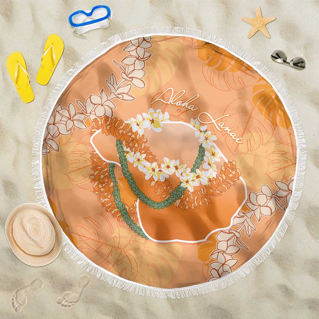 Hawaii Lanai Island Flowers Lei Beach Blanket Orange Kaunaoa Mix Maile