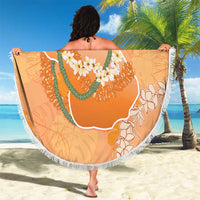 Hawaii Lanai Island Flowers Lei Beach Blanket Orange Kaunaoa Mix Maile