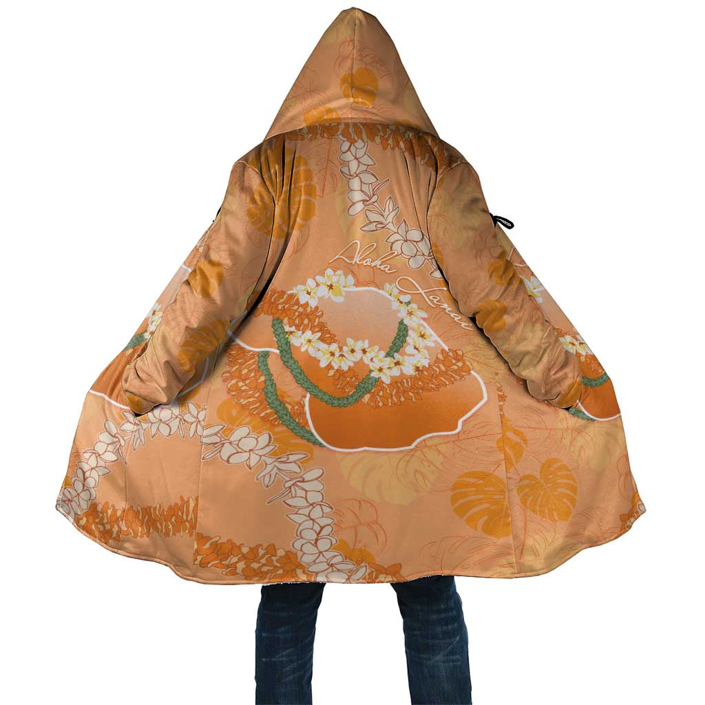 Hawaii Lanai Island Flowers Lei Cloak Orange Kaunaoa Mix Maile