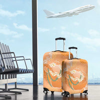 Hawaii Lanai Island Flowers Lei Luggage Cover Orange Kaunaoa Mix Maile LT7 - Polynesian Pride