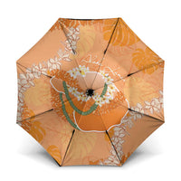 Hawaii Lanai Island Flowers Lei Umbrella Orange Kaunaoa Mix Maile