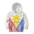Personalised Philippines Mix Guam Kid Hoodie Filipino Flag Style LT7 Hoodie White - Polynesian Pride