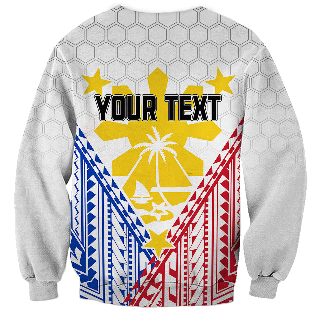 Personalised Philippines Mix Guam Sweatshirt Filipino Flag Style LT7 - Polynesian Pride