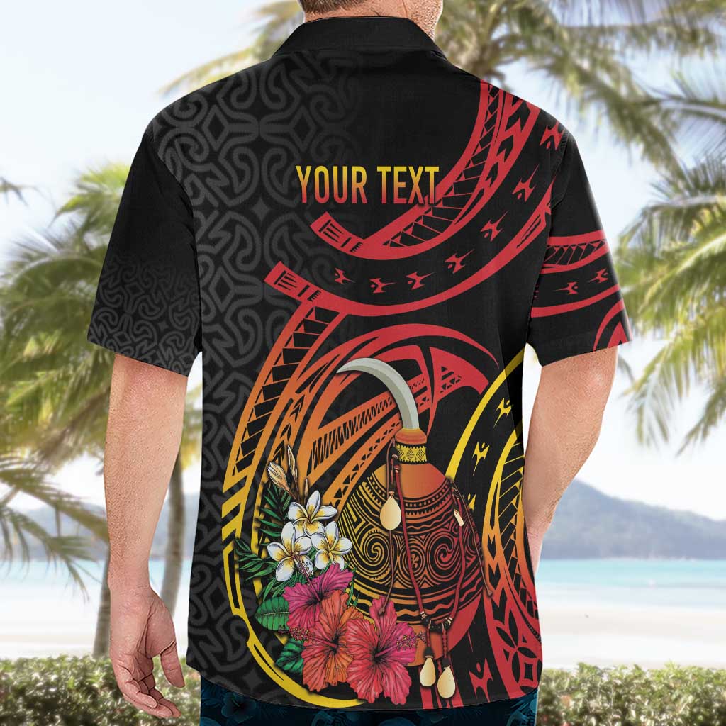 Personalized Milne Bay Hawaiian Shirt PNG Lime Pot with Oro Tapa