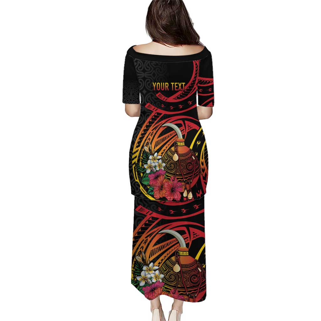 Personalized Milne Bay Puletasi PNG Lime Pot with Oro Tapa