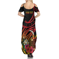 Personalized Milne Bay Summer Maxi Dress PNG Lime Pot with Oro Tapa