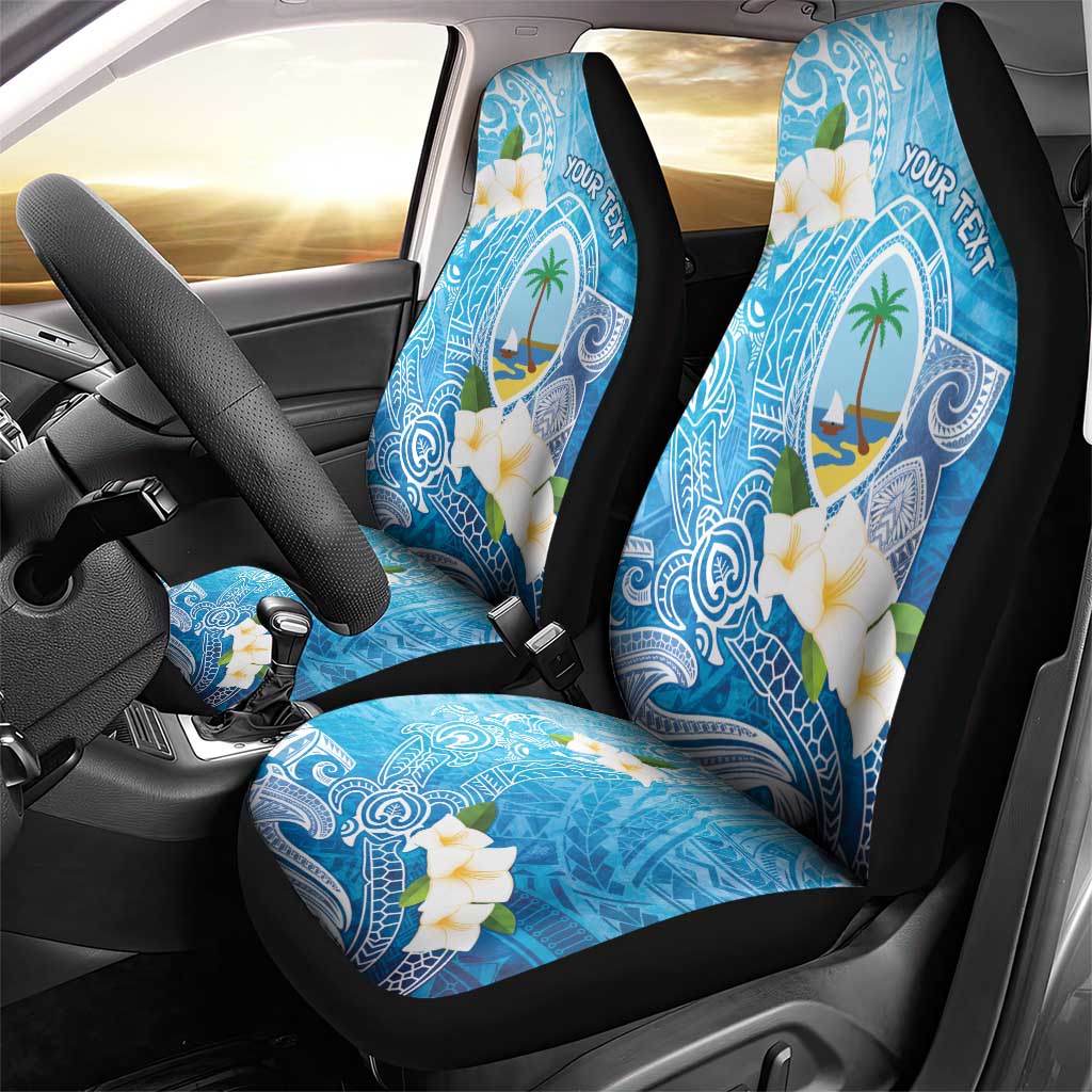 Hafa Adai Guam Chamorro Personalized Car Seat Cover Ocean Blue Latte Stone with Guasali - Polynesian Pride