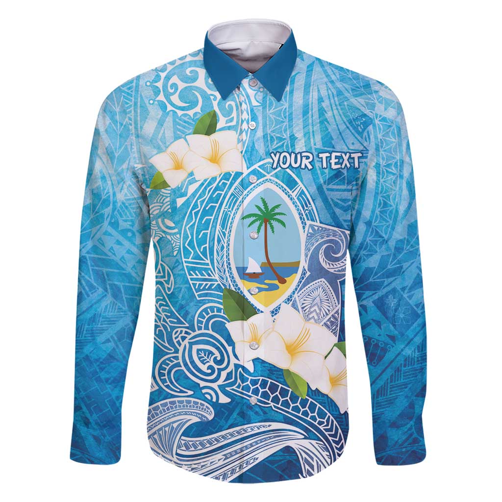 Hafa Adai Guam Chamorro Personalized Family Matching Long Sleeve Bodycon Dress and Hawaiian Shirt Ocean Blue Latte Stone with Guasali - Polynesian Pride