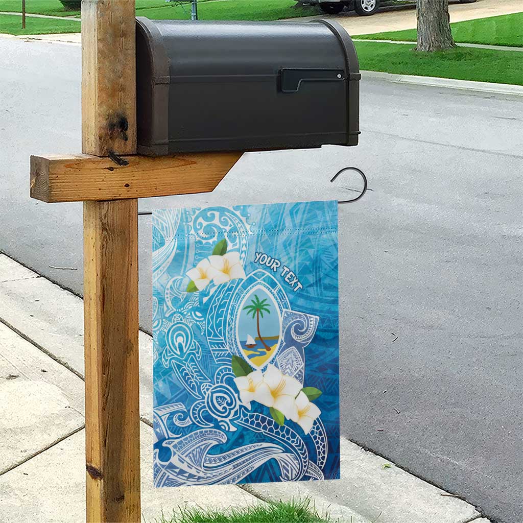 Hafa Adai Guam Chamorro Personalized Garden Flag Ocean Blue Latte Stone with Guasali - Polynesian Pride