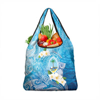 Hafa Adai Guam Chamorro Personalized Grocery Bag Ocean Blue Latte Stone with Guasali - Polynesian Pride