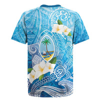 Hafa Adai Guam Chamorro Personalized Rugby Jersey Ocean Blue Latte Stone with Guasali - Polynesian Pride