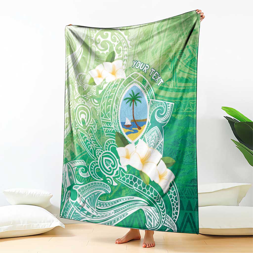 Hafa Adai Guam Chamorro Personalized Blanket Summer Green Latte Stone with Guasali - Polynesian Pride
