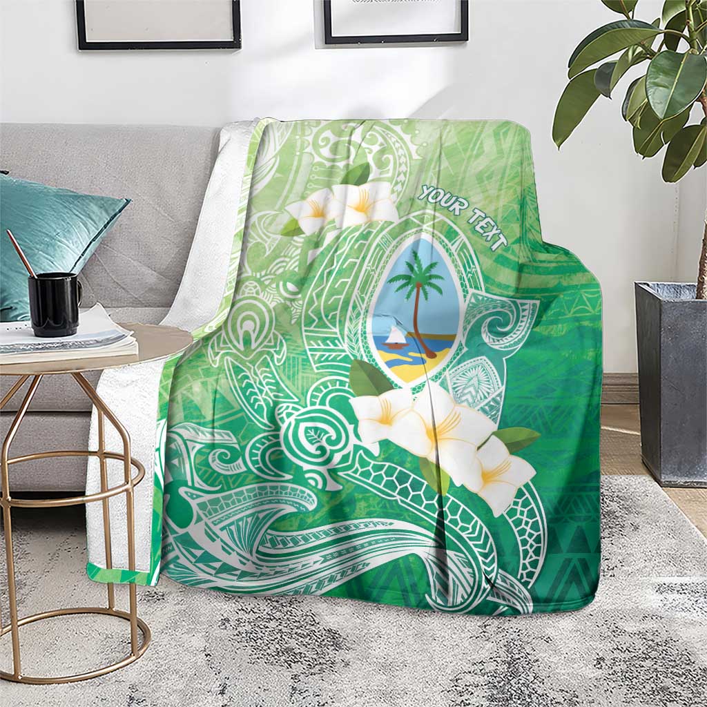 Hafa Adai Guam Chamorro Personalized Blanket Summer Green Latte Stone with Guasali - Polynesian Pride