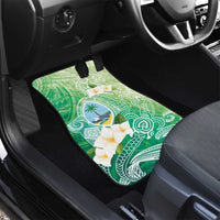 Hafa Adai Guam Chamorro Personalized Car Mats Summer Green Latte Stone with Guasali - Polynesian Pride