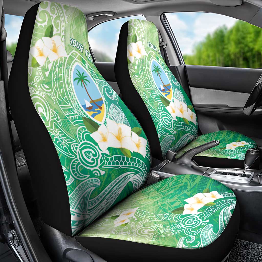 Hafa Adai Guam Chamorro Personalized Car Seat Cover Summer Green Latte Stone with Guasali - Polynesian Pride