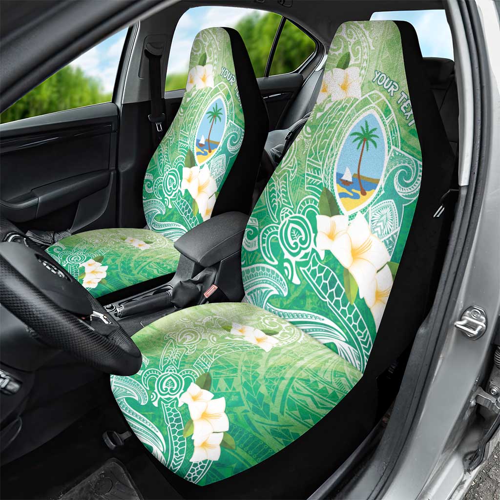 Hafa Adai Guam Chamorro Personalized Car Seat Cover Summer Green Latte Stone with Guasali - Polynesian Pride