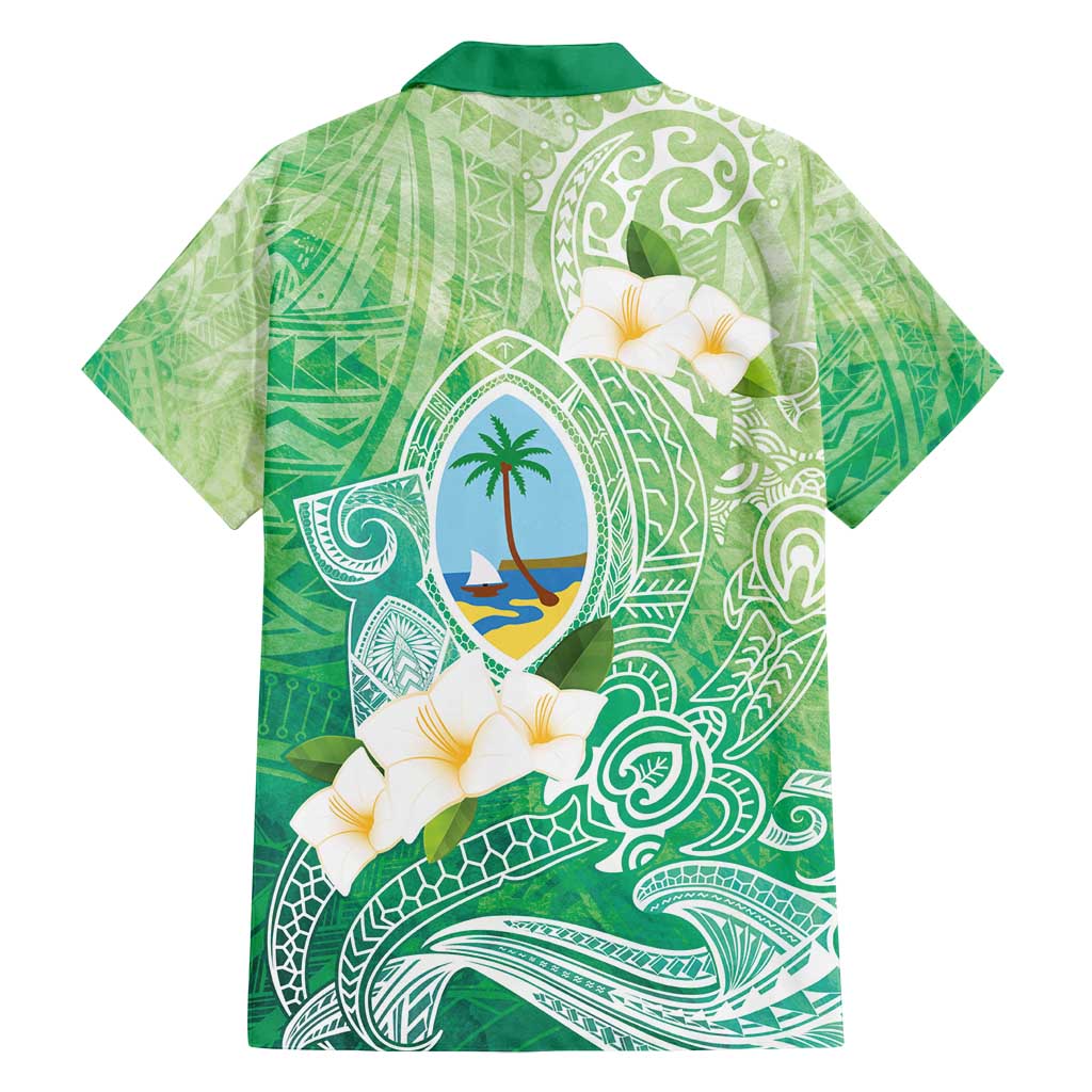 Hafa Adai Guam Chamorro Personalized Family Matching Puletasi and Hawaiian Shirt Summer Green Latte Stone with Guasali - Polynesian Pride