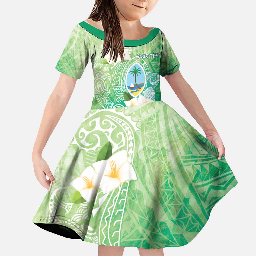 Hafa Adai Guam Chamorro Personalized Family Matching Short Sleeve Bodycon Dress and Hawaiian Shirt Summer Green Latte Stone with Guasali - Polynesian Pride