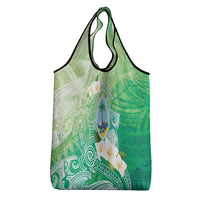 Hafa Adai Guam Chamorro Personalized Grocery Bag Summer Green Latte Stone with Guasali - Polynesian Pride