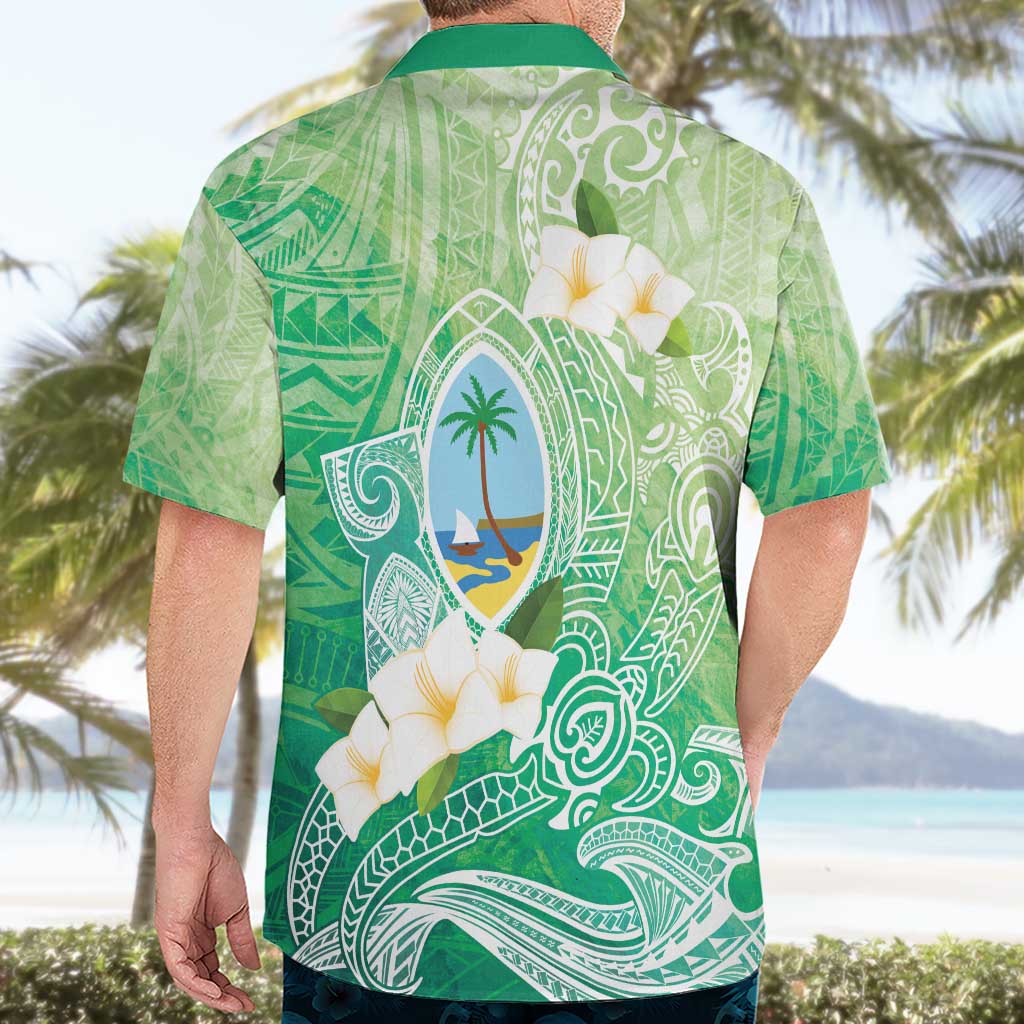Hafa Adai Guam Chamorro Personalized Hawaiian Shirt Summer Green Latte Stone with Guasali - Polynesian Pride