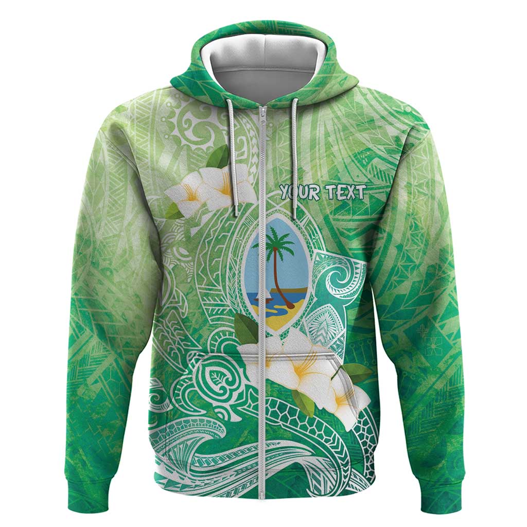 Hafa Adai Guam Chamorro Personalized Hoodie Summer Green Latte Stone with Guasali - Polynesian Pride