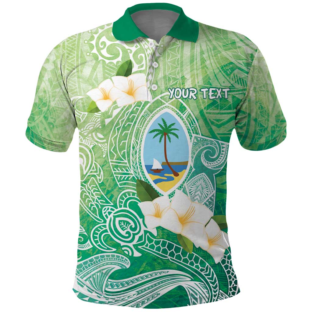 Hafa Adai Guam Chamorro Personalized Polo Shirt Summer Green Latte Stone with Guasali - Polynesian Pride