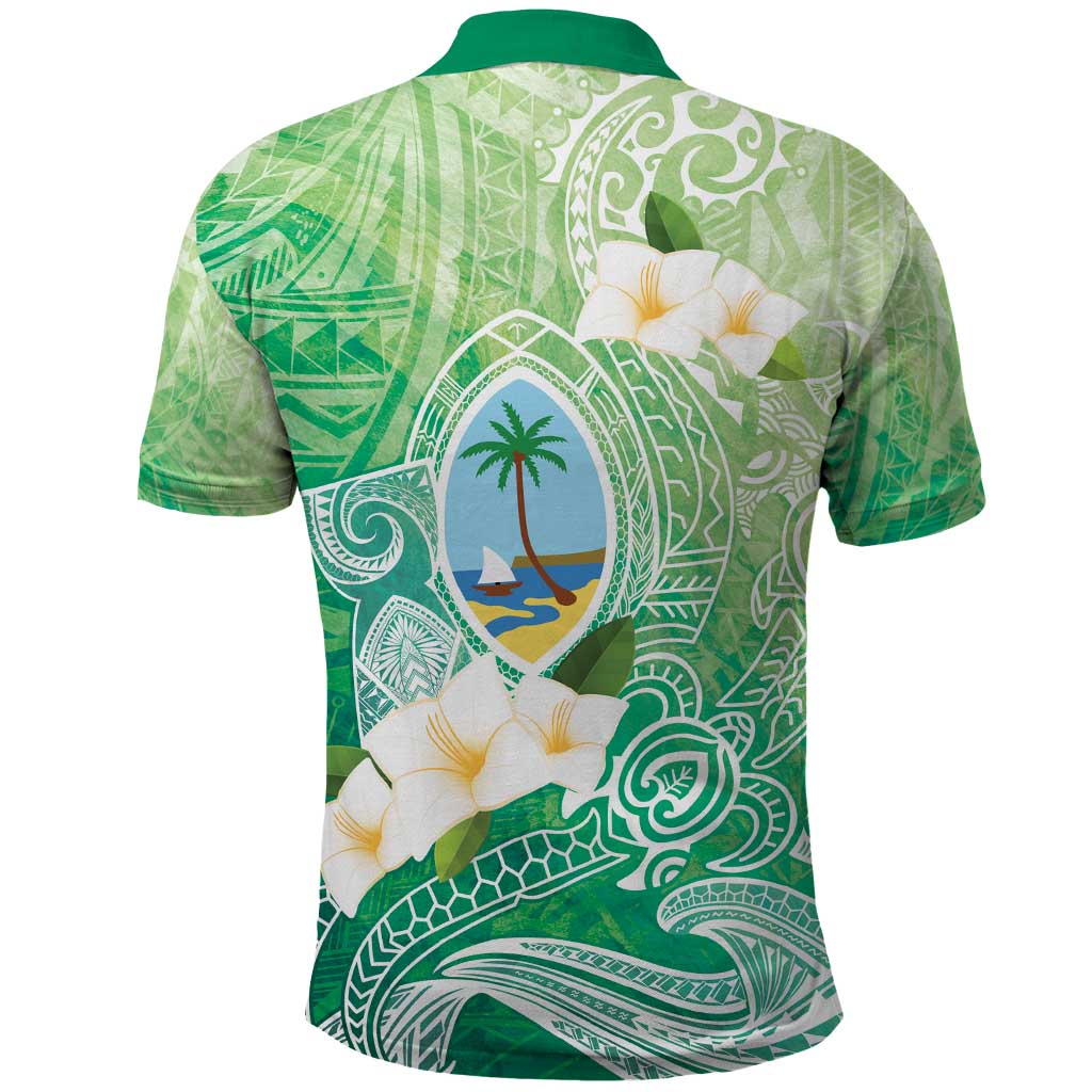 Hafa Adai Guam Chamorro Personalized Polo Shirt Summer Green Latte Stone with Guasali - Polynesian Pride