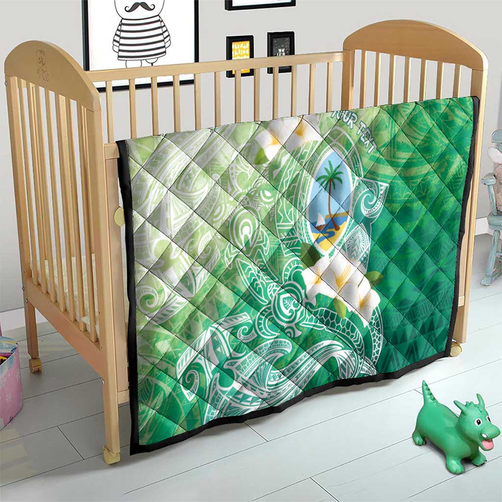 Hafa Adai Guam Chamorro Personalized Quilt Summer Green Latte Stone with Guasali - Polynesian Pride