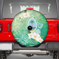 Hafa Adai Guam Chamorro Personalized Spare Tire Cover Summer Green Latte Stone with Guasali - Polynesian Pride