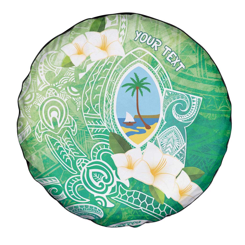 Hafa Adai Guam Chamorro Personalized Spare Tire Cover Summer Green Latte Stone with Guasali - Polynesian Pride