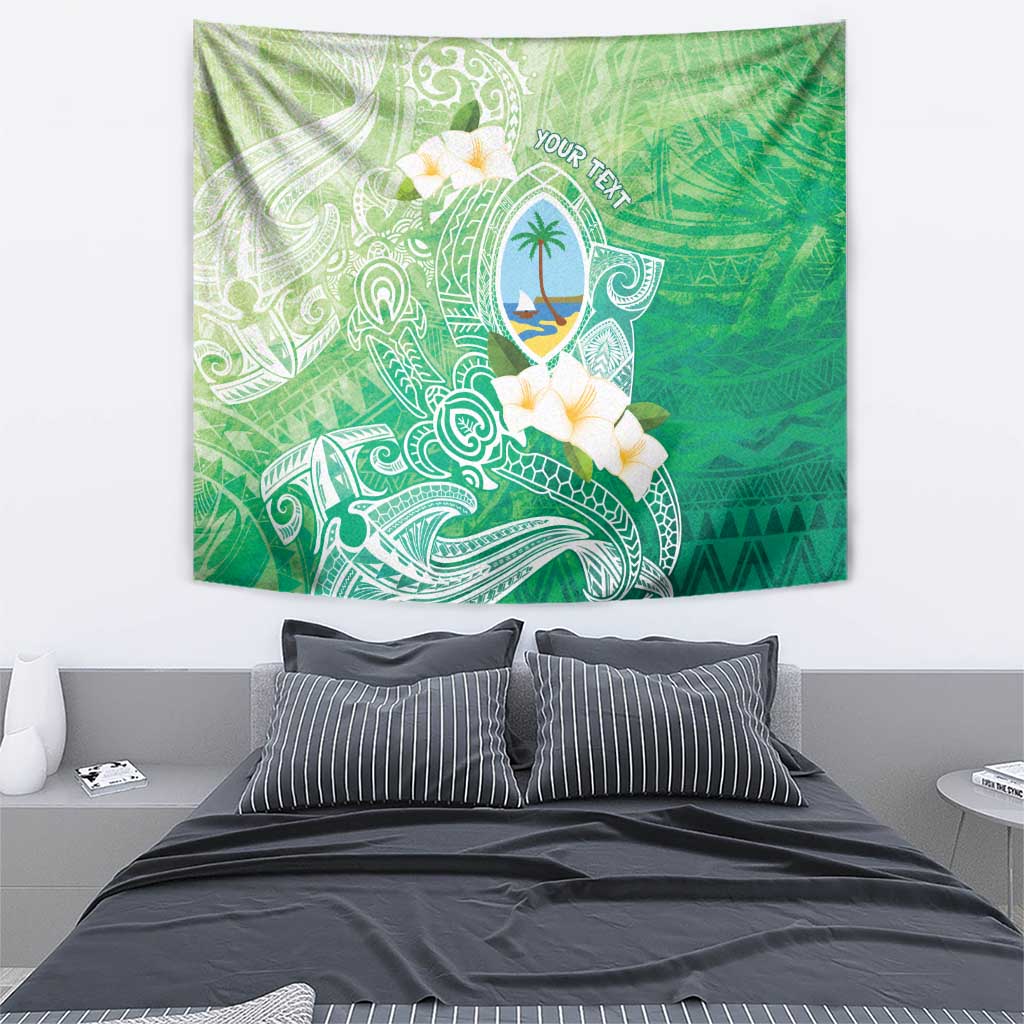 Hafa Adai Guam Chamorro Personalized Tapestry Summer Green Latte Stone with Guasali - Polynesian Pride