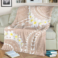Polynesian Vintage Floral Blanket Beige Motifs - Polynesian Pride