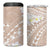 Polynesian Vintage Floral 4 in 1 Can Cooler Tumbler Beige Motifs - Polynesian Pride