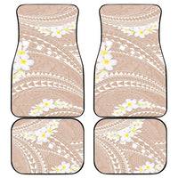 Polynesian Vintage Floral Car Mats Beige Motifs - Polynesian Pride