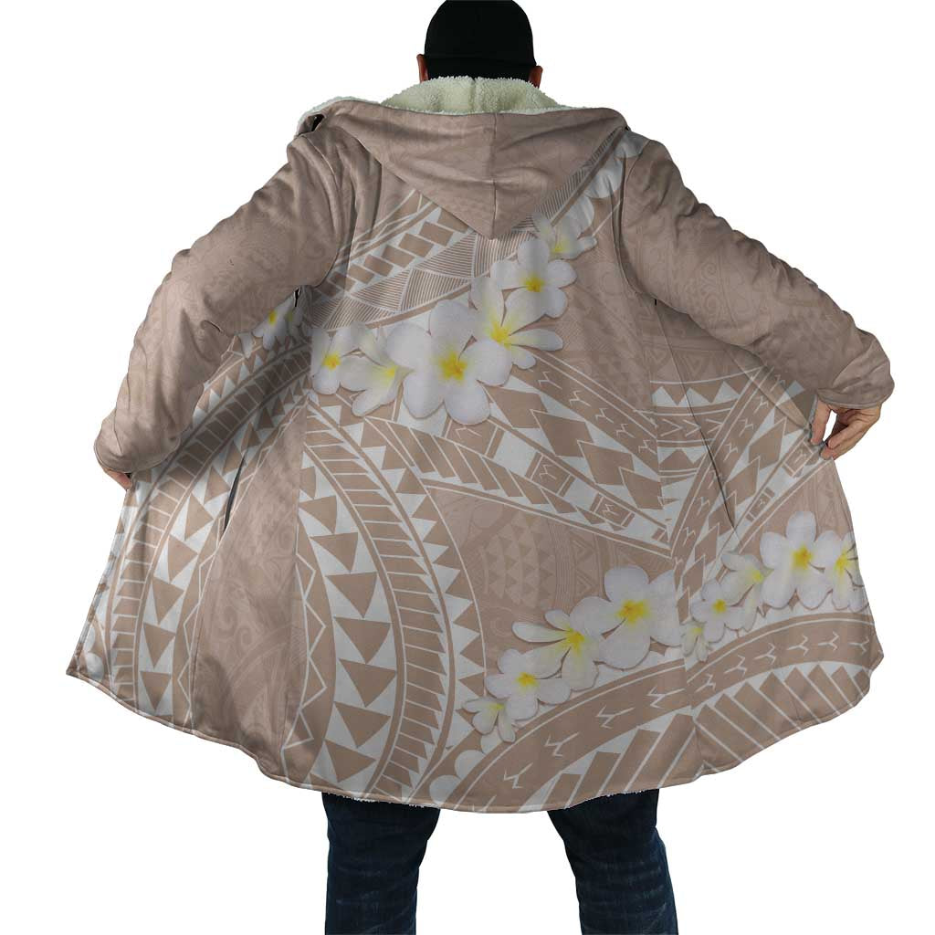 Polynesian Vintage Floral Cloak Beige Motifs - Polynesian Pride