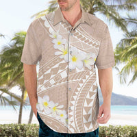 Polynesian Vintage Floral Hawaiian Shirt Beige Motifs - Polynesian Pride