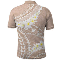 Polynesian Vintage Floral Polo Shirt Beige Motifs - Polynesian Pride