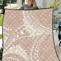 Polynesian Vintage Floral Quilt Beige Motifs - Polynesian Pride
