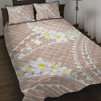 Polynesian Vintage Floral Quilt Bed Set Beige Motifs - Polynesian Pride