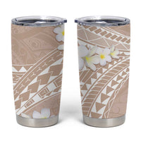 Polynesian Vintage Floral Tumbler Cup Beige Motifs - Polynesian Pride