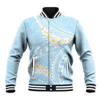 Polynesian Vintage Floral Baseball Jacket Azure Motifs - Polynesian Pride