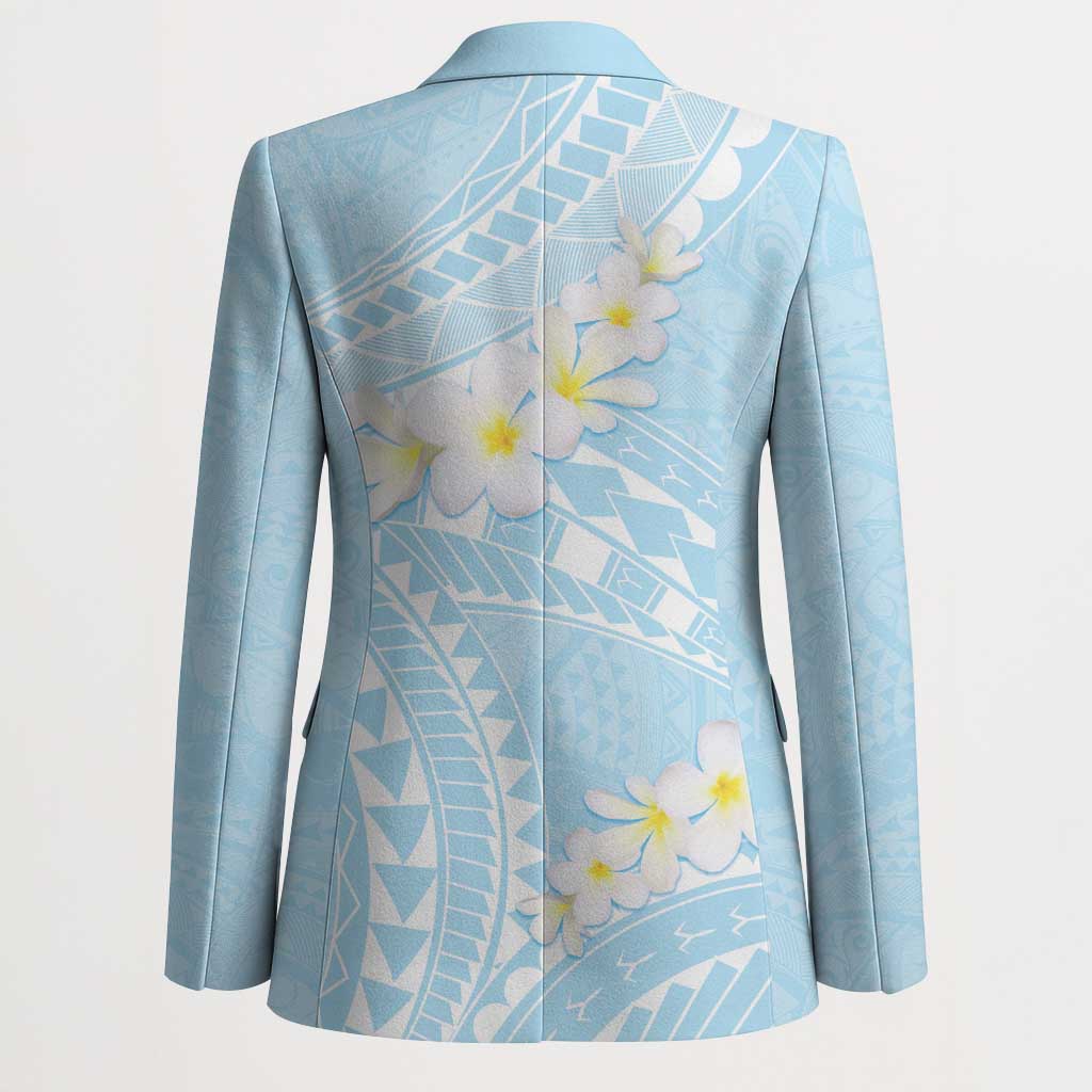 Polynesian Vintage Floral Blazer Azure Motifs - Polynesian Pride